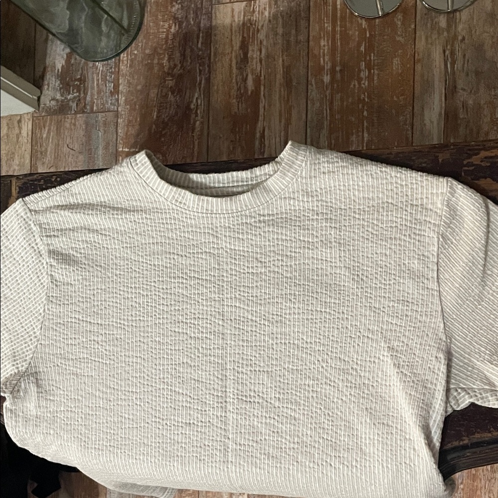 Classic White Textured Men's Tee